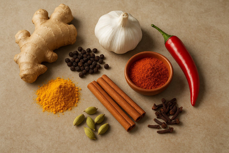 Red hot, chilli flakes from red chilli peppers, with seeds and no stems.