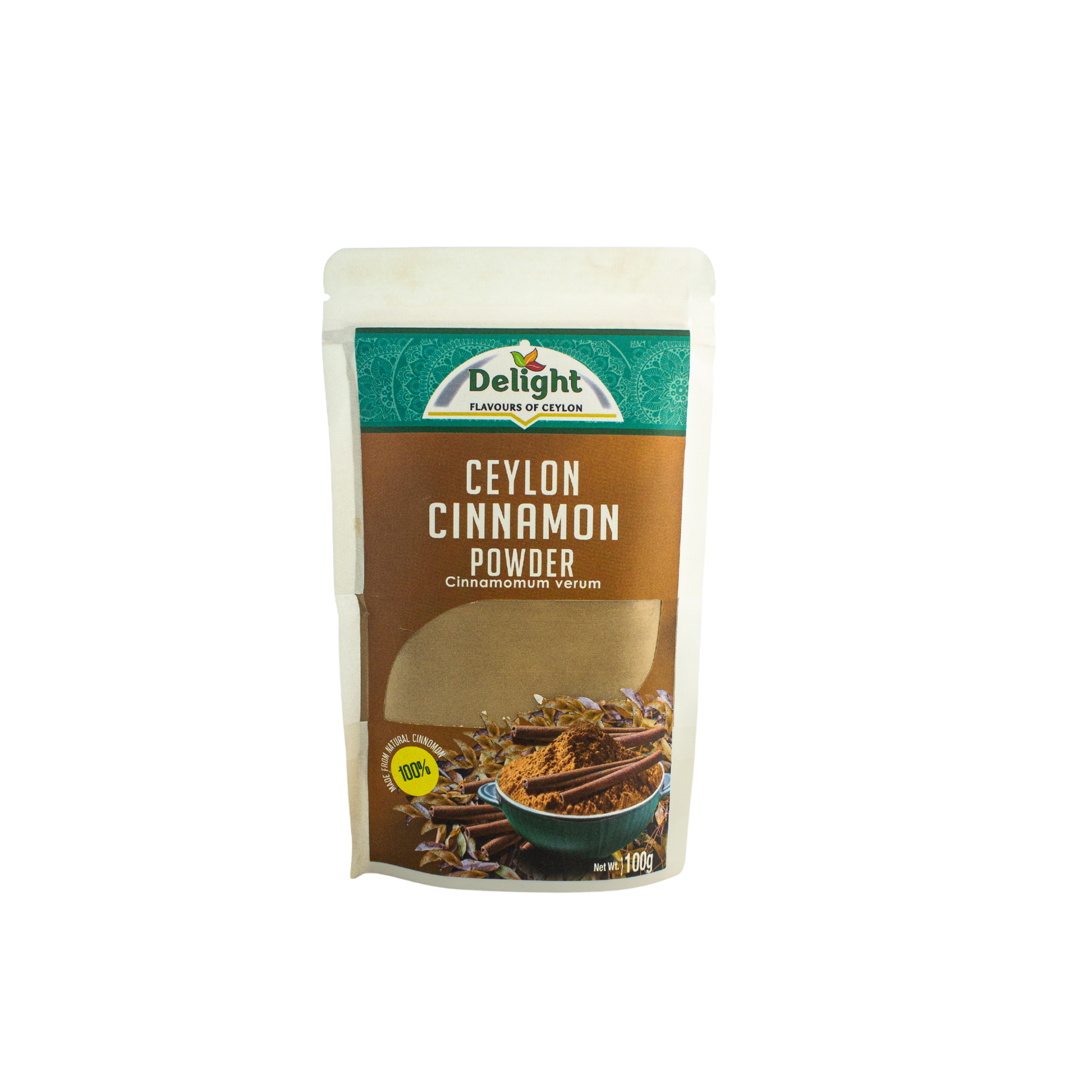 Premium Ceylon Cinnamon Powder with a white background 